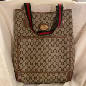 Gucci Brown and Tan Tote Bag